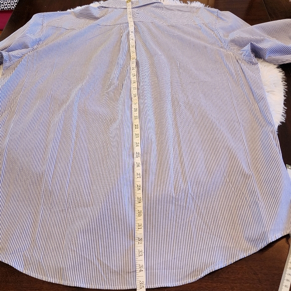 Club Room Men's Shirt Blue Pencil Stripe/ 17 1/2 34-35/ NWT - Picture 5 of 15